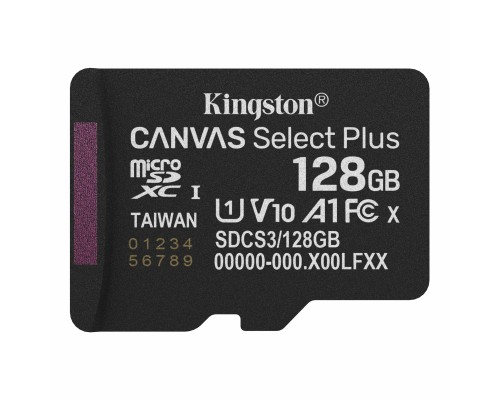 Карта пам'яті Kingston 128GB microSDXC class 10 UHS-I V10 A1 Canvas Select Plus (SDCS3/128GBSP) Карта пам'яті Kingston 128GB microSDXC class 10 UHS-I V10 A1 Canvas Select Plus (SDCS3/128GBSP)