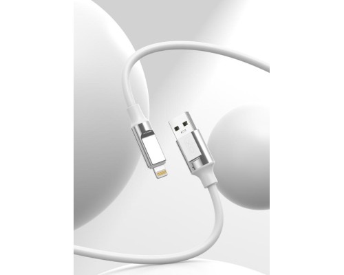 Дата кабель USB 2.0 AM to Lightning 1.0m 6A silicone white XO (NB251_L_White)