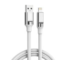 Дата кабель USB 2.0 AM to Lightning 1.0m 6A silicone white XO (NB251_L_White)