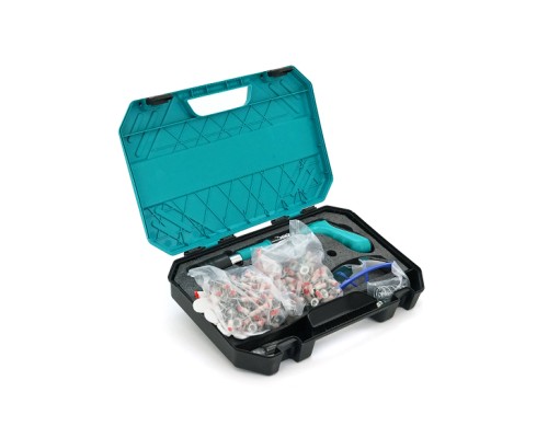 Цвяхозабивач Voltronic YT40286 для піроксилінових цвяхів 7,3 мм+200 цвяхів 7,3 мм, захисні окуляри, кейс, Green (YT-40286)