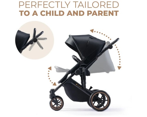 Коляска Kinderkraft 2 в 1 Prime 2 Venezian Black (KSPRIM02BLK2000 (5902533922895)