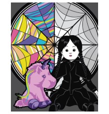 Картина по номерам Santi Wednesday Creepy Dolls 40х50 см LED підсвітка (955070)