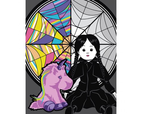 Картина по номерам Santi Wednesday Creepy Dolls 40х50 см LED підсвітка (955070)