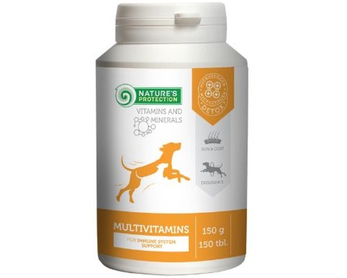 Пробіотична добавка для тварин Nature's Protection Multivitamins для собак 150 таблеток (CAN63295)