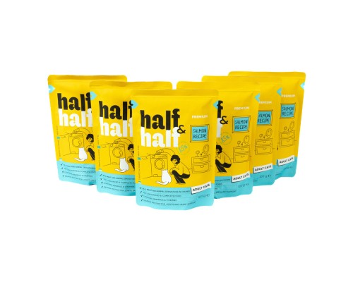 Вологий корм для кішок Half&Half з лососем в желе 5+1 (2700000040485)