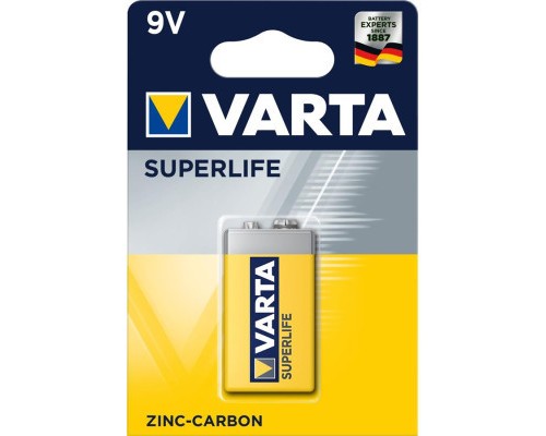 Батарейка Varta Крона 6F22 Superlife Zinc-Carbon * 1 (02022101411) 