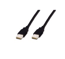 Дата кабель USB 2.0 AM/AM 1.8m Digitus (AK-300100-018-S)