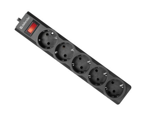 Мережевий фільтр живлення Defender ES largo 3m 5 роз. black (99498)