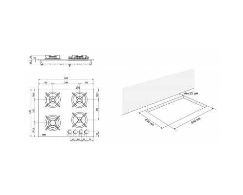 Варочна поверхня Eleyus ASTRA 60 BG CF