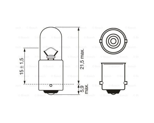 Автолампа Bosch 4W (1 987 302 207)