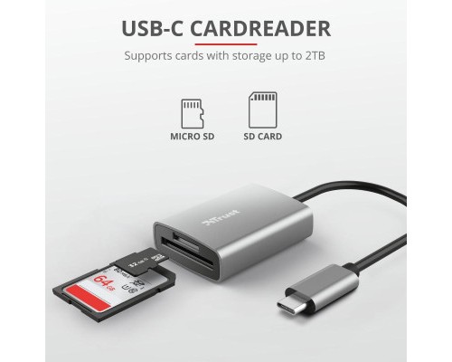 Зчитувач флеш-карт Trust Dalyx Fast USB-С Card reader (24136)