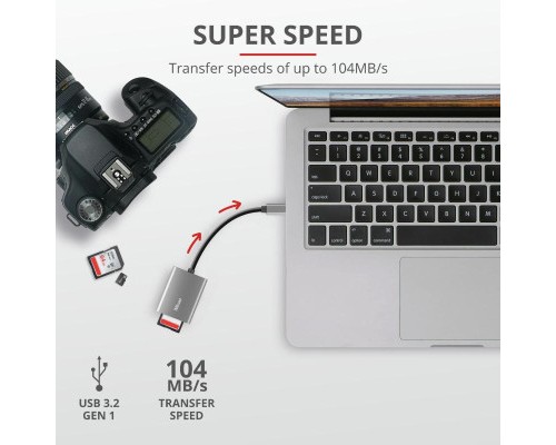 Зчитувач флеш-карт Trust Dalyx Fast USB-С Card reader (24136)