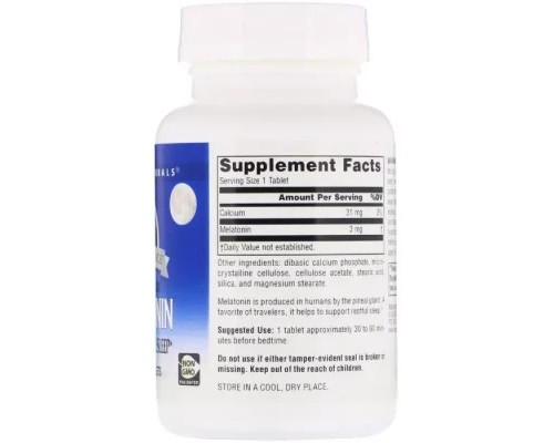 Амінокислота Source Naturals Мелатонін 3 мг, Sleep Science, 120 таблеток швидкої дії (SN0066) Амінокислота Source Naturals Мелатонін 3 мг, Sleep Science, 120 таблеток швидкої дії (SN0066)