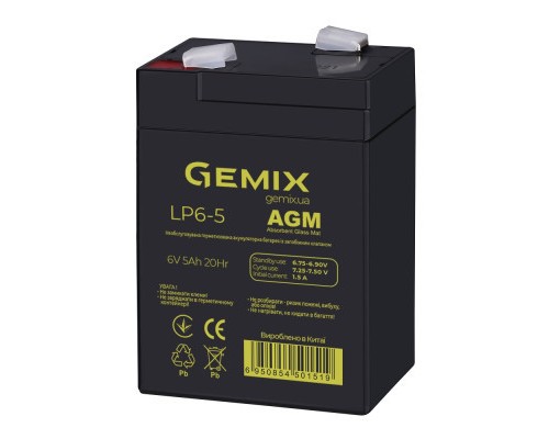 Батарея до ДБЖ Gemix 6В 5Ач (LP6-5) 