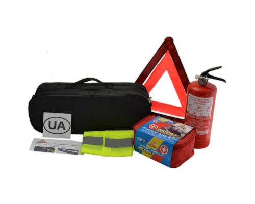 Набір техдопомоги Poputchik автомобіліста Евростандарт без троса, чорний (01-020-Е)