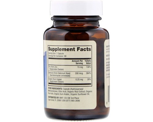 Мінерали Dr. Mercola Цинк і Селен, Zinc plus Selenium, 90 капсул (MCL-03152)