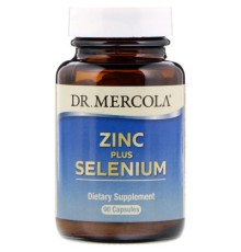 Мінерали Dr. Mercola Цинк і Селен, Zinc plus Selenium, 90 капсул (MCL-03152)