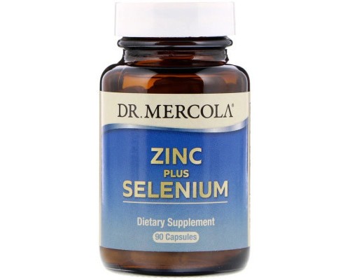 Мінерали Dr. Mercola Цинк і Селен, Zinc plus Selenium, 90 капсул (MCL-03152)
