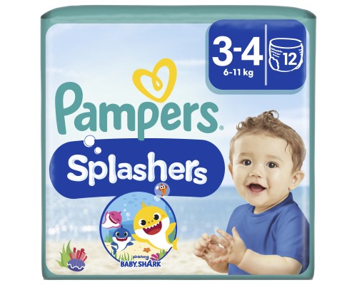 Підгузки Pampers для плавання Splashers Розмір 3-4 (6-11 кг) 12 шт (8001090698346)