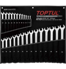 Ключ Toptul ключів комбінованих 26 шт 6-32 мм подовжених (GPAA2602)