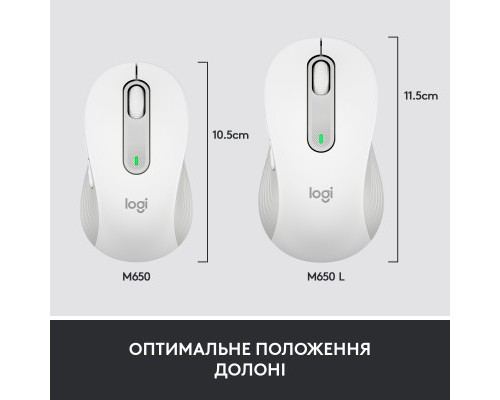 Мишка Logitech Signature M650 Wireless for Business Off-White (910-006275)