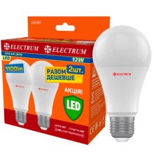 Лампочка Electrum A60 12W PA LS-14 Е27 3000K 2шт. (A-LS-1876)