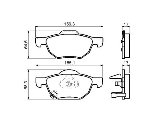 Гальмівні колодки Bosch 0 986 494 135