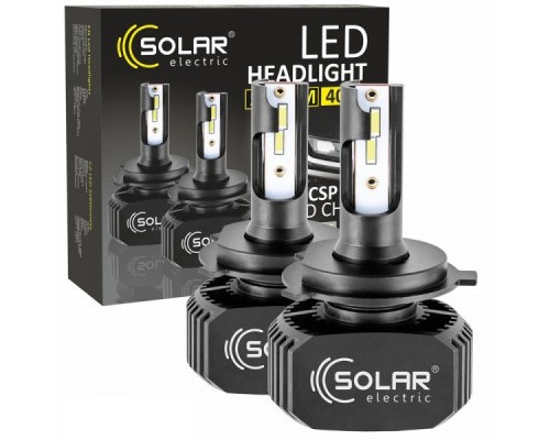 Автолампа SOLAR H4 LED 12/24V 40W 5000Lm 6000K, CSP1860 (8204)