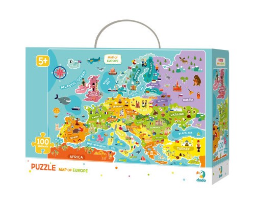 Пазл DoDo Мапа Європи (англійська версія) (300124)