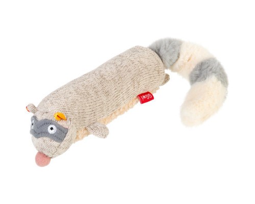 Іграшка для собак GiGwi Plush Єнот з пискавкою 17 см (75310)