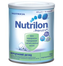 Дитяча суміш Nutrilon Передчасний догляд 400 г (8712400745307)