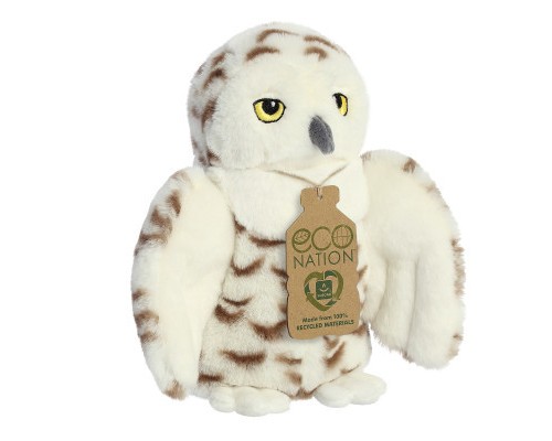 М'яка іграшка Aurora м'яконабивна ECO Снігова сова Біла 20 см (200116A)