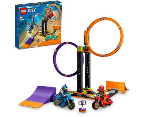 Конструктор LEGO City Stuntz Каскадерське завдання із обертанням 117 деталей (60360)