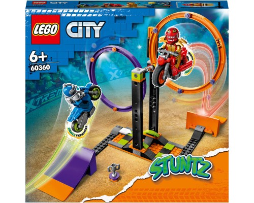 Конструктор LEGO City Stuntz Каскадерське завдання із обертанням 117 деталей (60360)