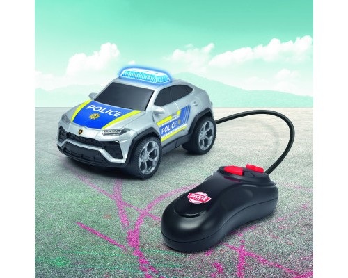 Машина Dickie Toys Поліцейська машина Ламборгіні Урус на дистанційному керуванні зі світловим ефектом 13 см (3712023) Машина Dickie Toys Поліцейська машина Ламборгіні Урус на дистанційному керуванні зі світловим ефектом 13 см (3712023)