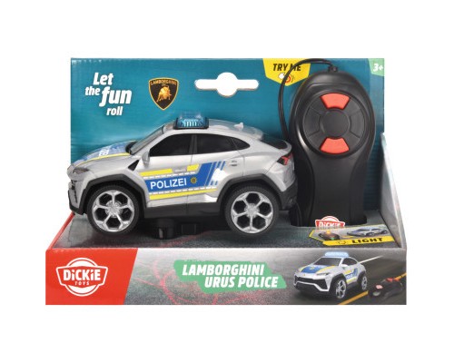 Машина Dickie Toys Поліцейська машина Ламборгіні Урус на дистанційному керуванні зі світловим ефектом 13 см (3712023) Машина Dickie Toys Поліцейська машина Ламборгіні Урус на дистанційному керуванні зі світловим ефектом 13 см (3712023)