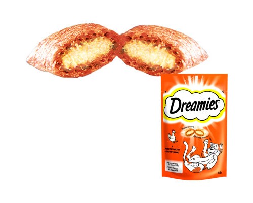 Ласощі для котів Dreamies з куркою 60 г (4008429037894)