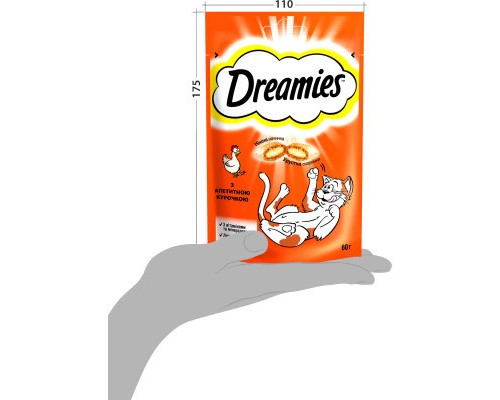 Ласощі для котів Dreamies з куркою 60 г (4008429037894)
