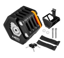 Замок велосипедний Neo Tools цинковий сплав + ABS пластик 78 см 0.62 кг (91-006)