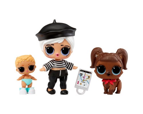 Фігурка L.O.L. Surprise! серії OPP Tot + Pet + Lil Sis - Бітнік Бейбі, Дарлінг Доггі (987888)