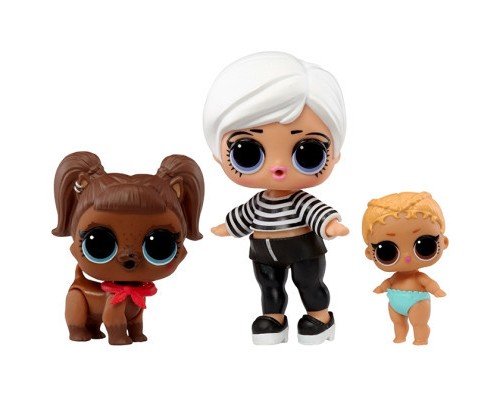 Фігурка L.O.L. Surprise! серії OPP Tot + Pet + Lil Sis - Бітнік Бейбі, Дарлінг Доггі (987888)