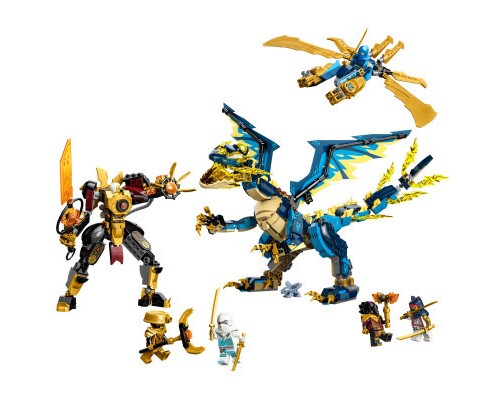 Конструктор LEGO Ninjago Дракон стихій проти робота Володарки 1038 деталей (71796)