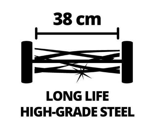 Газонокосарка Einhell GE-HM 18/38 Li - Solo, 18В, PXC, 38 см, 45 л, 14-38 мм, 10.5 кг (без АКБ і ЗП) (3414200)