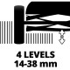 Газонокосарка Einhell GE-HM 18/38 Li - Solo, 18В, PXC, 38 см, 45 л, 14-38 мм, 10.5 кг (без АКБ і ЗП) (3414200)