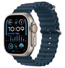 Смарт-годинник Apple Watch Ultra 2 GPS + Cellular, 49mm Titanium Case with Blue Ocean Band (MREG3UL/A)
