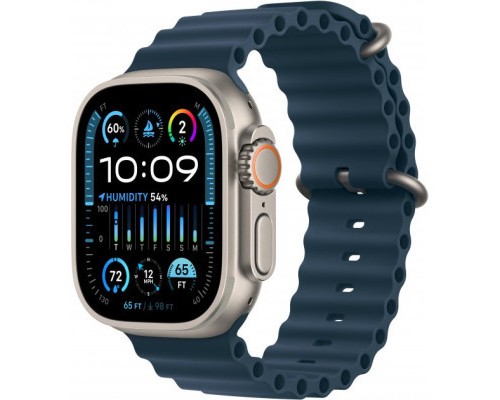 Смарт-годинник Apple Watch Ultra 2 GPS + Cellular, 49mm Titanium Case with Blue Ocean Band (MREG3UL/A)