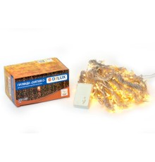 Гірлянда Delux Curtain С 320LED 3х3 м теплий білий/прозорий IP20 (90017997)