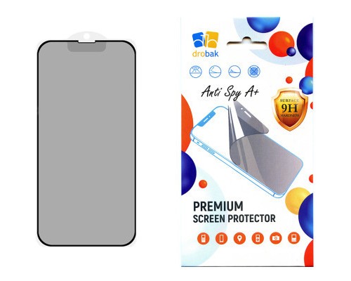Скло захисне Drobak Anty Spy Apple iPhone 15 Pro Max (Black) (292935)