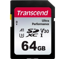 Карта пам'яті Transcend 64GB SD class 10 UHS-I U3 4K (TS64GSDC340S) 