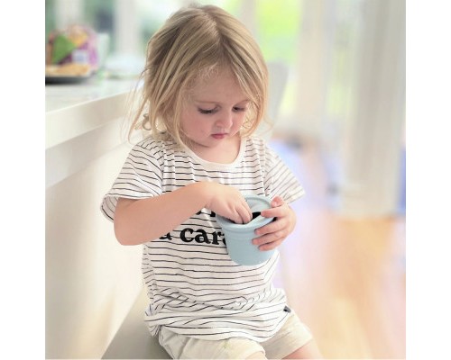 Поїльник-непроливайка MinikOiOi Sip+Snack - Pinky Pink / Powder Grey (101100108)